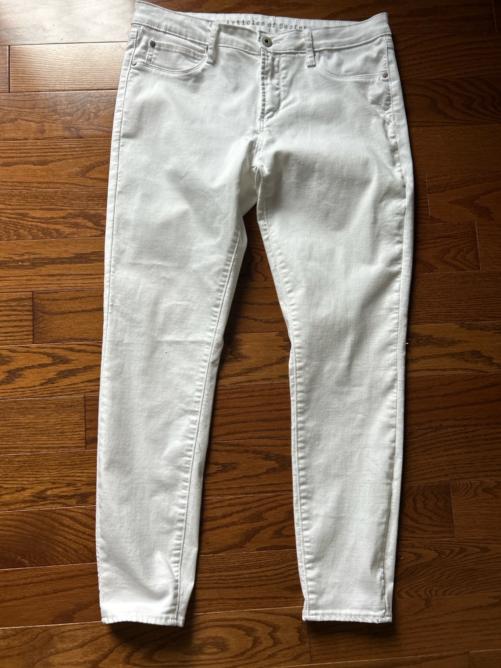 Articles of Society Slim Fit White Skinny Jeans for Women Sz 31